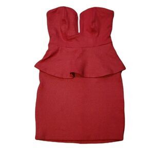 Red Valentines Day Dinner Cocktail Dress XS